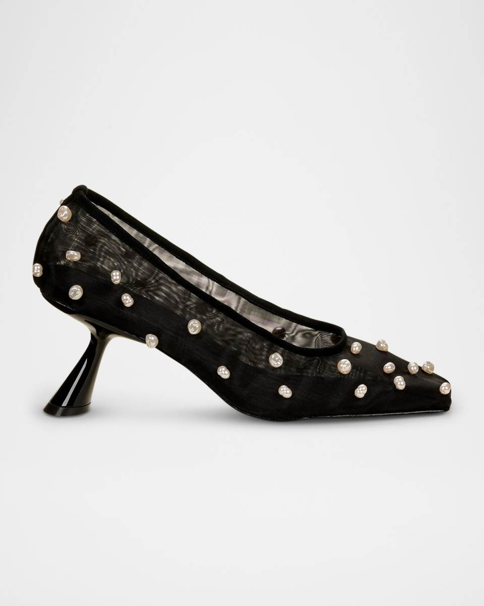 Winne Pearl Mesh Pumps
